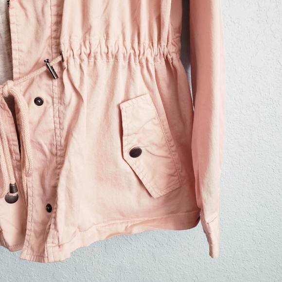 Torrid Pink Twill Jersey Sleeve Anorak Jacket - Picture 3 of 8